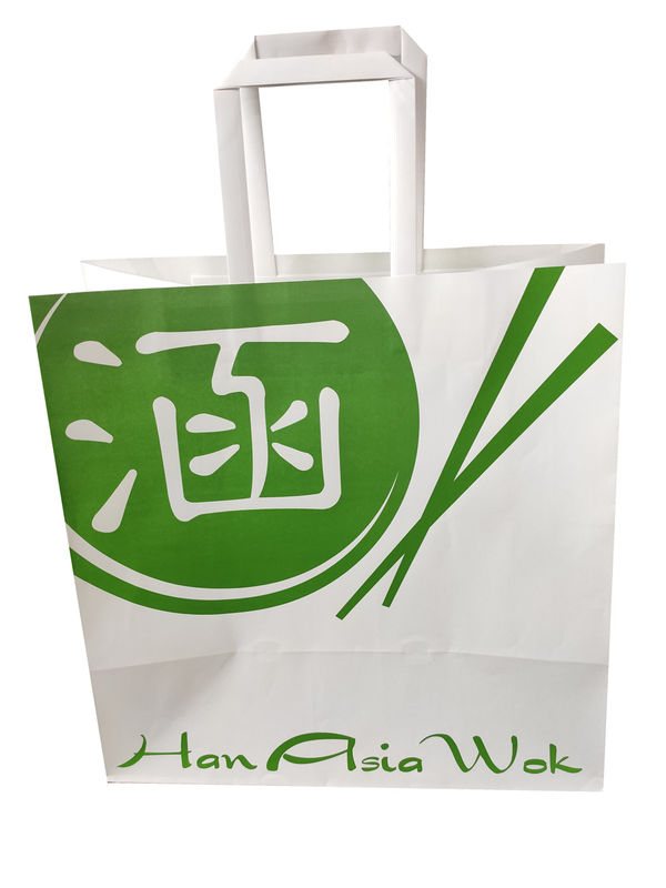 El 100% 12 reciclables colorea la bolsa de papel de Kraft de la tinta de la soja del 15*8*21cm