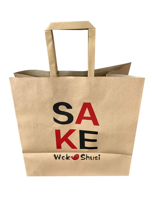 Bolsa de papel inferior plana disponible de los 27cm Kraft