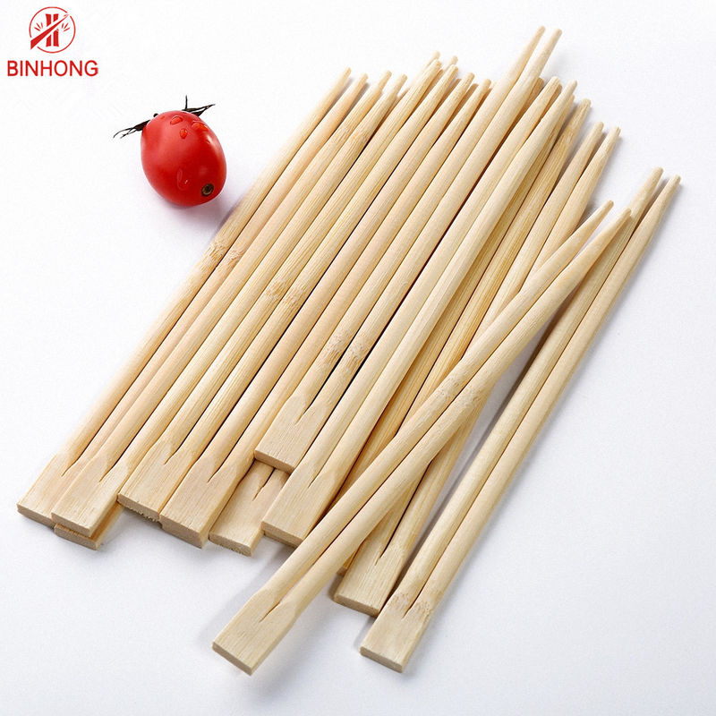 Palillos de bambú disponibles de los GEMELOS de los 24CM con la mitad de Binhongbamboo envuelto en papel