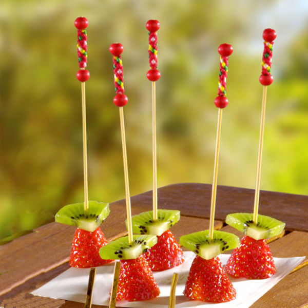 Palillos de la comida del bambú de la decoración los 8cm del partido para las bebidas de los aperitivos