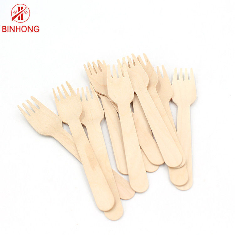 Cubiertos de madera disponibles biodegradables de Birchwood el 14cm