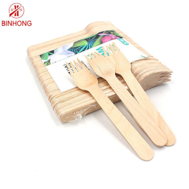 Cubiertos de madera disponibles biodegradables de Birchwood el 14cm
