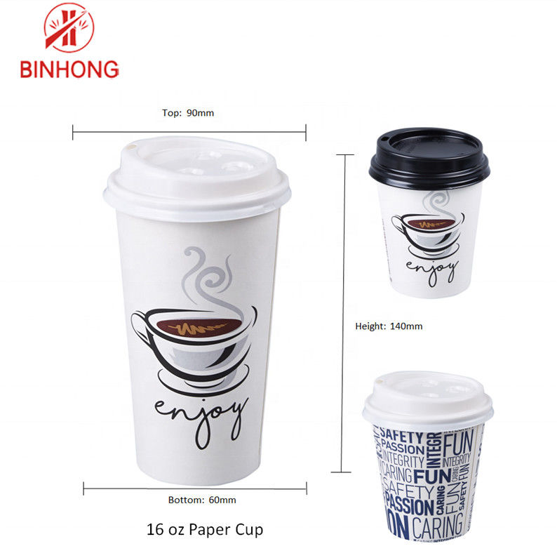 Logo Printed Color de encargo envases disponibles de la taza de papel de 8 onzas