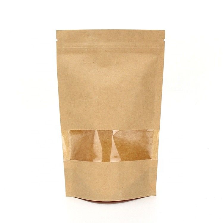 Bolsa de papel de la cerradura ISO9001 Kraft de la cremallera