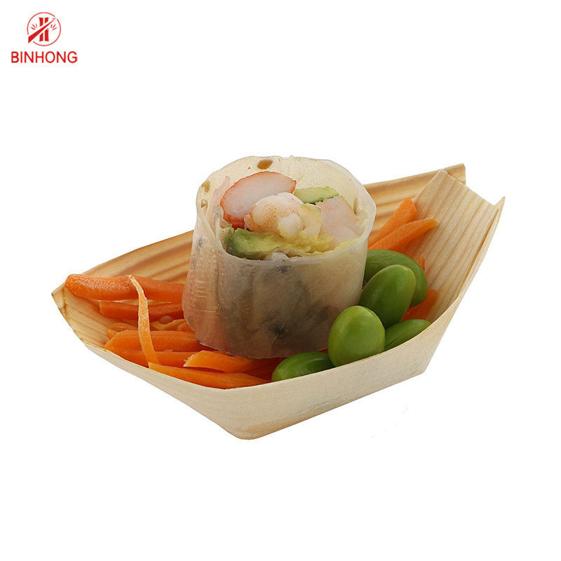 Madera de abedul disponible barco de madera del sushi de 3,5 pulgadas