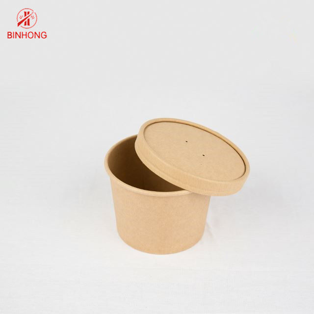 Envases de papel disponibles amistosos 16oz de Eco con la tapa