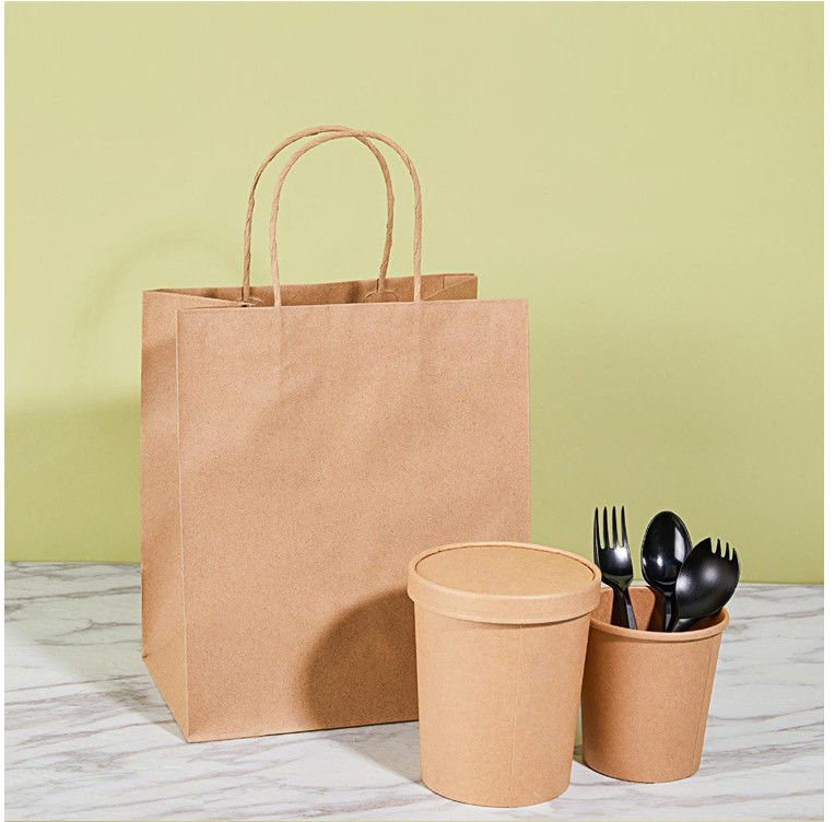 Bolsa de papel inferior plana del ODM Kraft