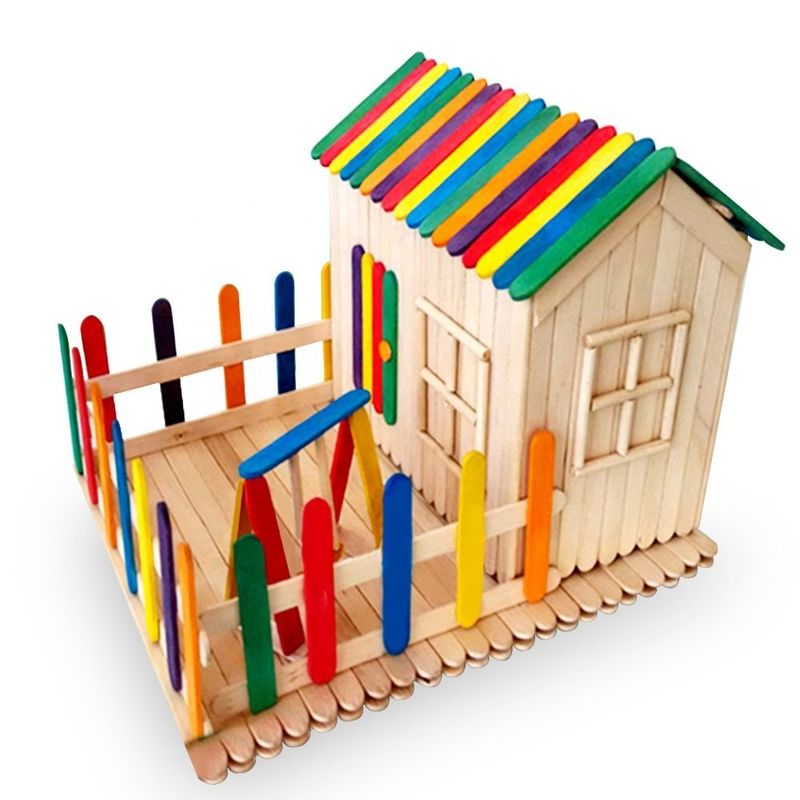 El álamo 4.5Inch coloreó los palillos del polo para los artes de DIY