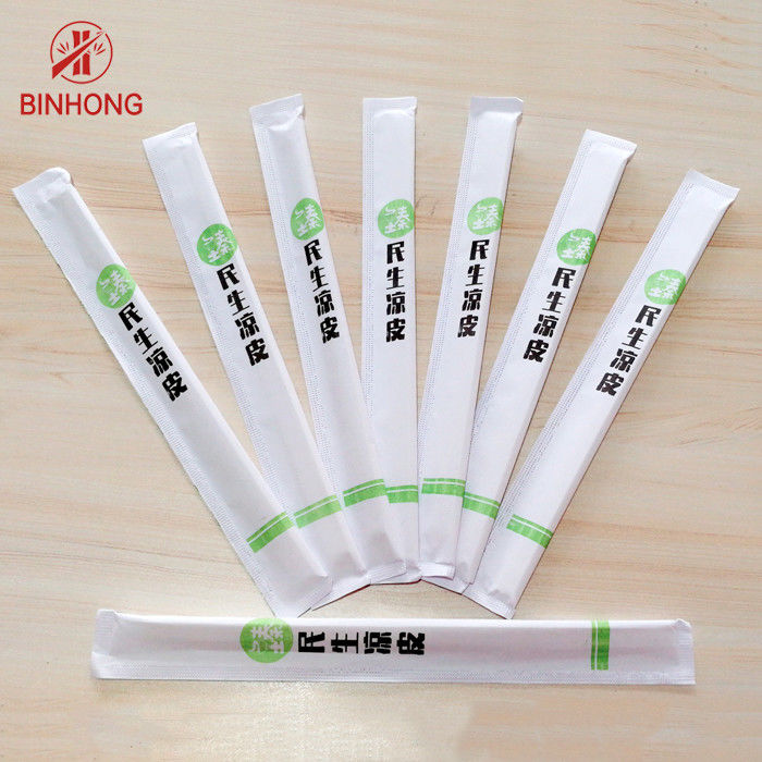 Palillos de bambú disponibles de los gemelos naturales para los restaurantes, impresión del cliente