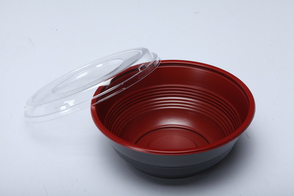 Cuenco de arroz disponible Microwavable plástico del acondicionamiento de los alimentos de los PP de la durabilidad