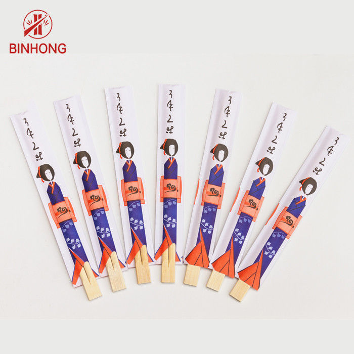 Los palillos de bambú impresos de encargo del sushi fijaron personalizado con el logotipo