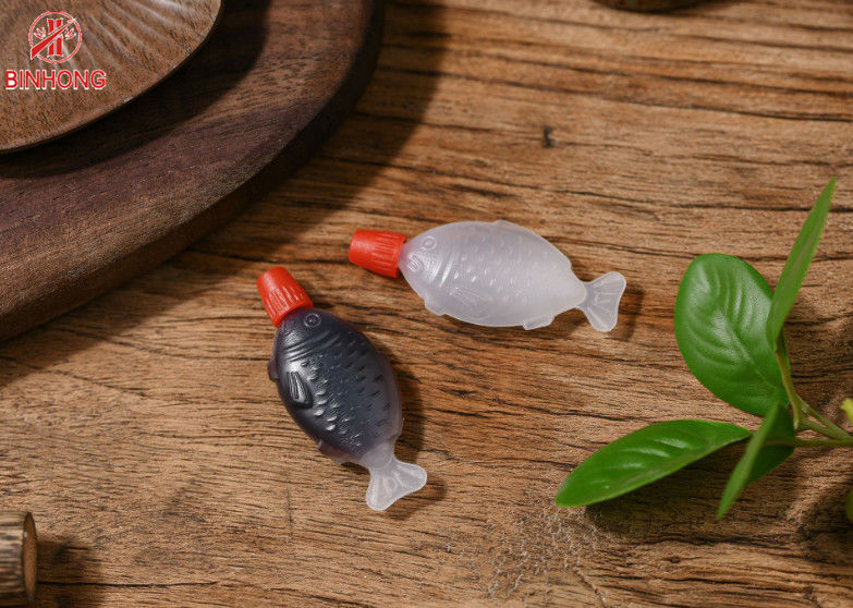 Pescados plásticos disponibles para llevar de abastecimiento de la salsa de soja embotellar 1,5 2 onzas