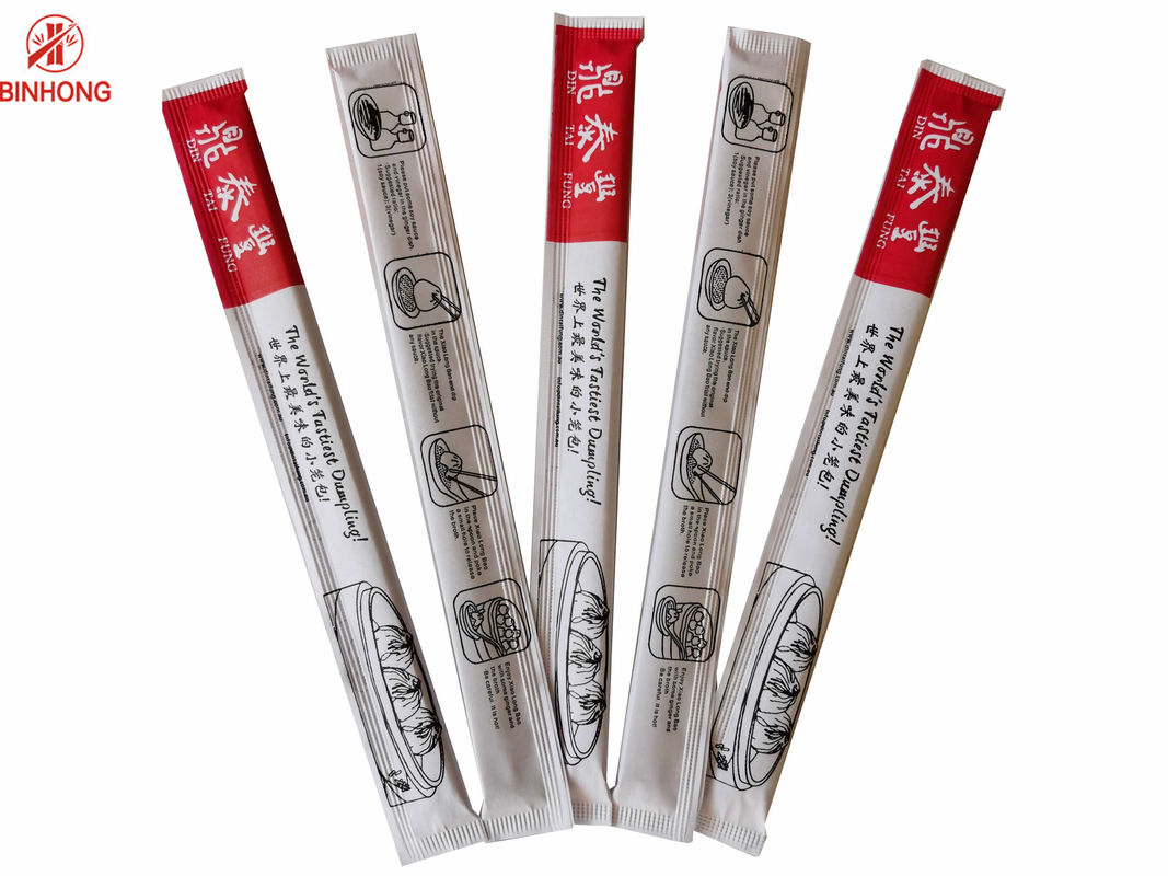 Palillos de bambú los 21cm chinos disponibles ISO9001 con el embalaje de papel completo
