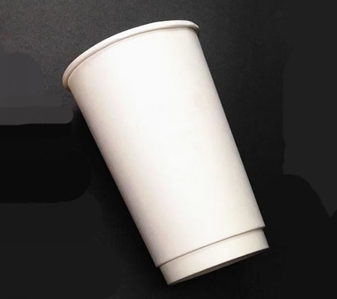 Taza 16oz de la bebida del café del papel de Kraft de la capa doble ISO9001 para el café