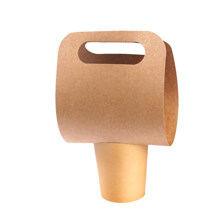 tenedor para llevar de las tazas de café de la sola taza doble de 350g Kraft