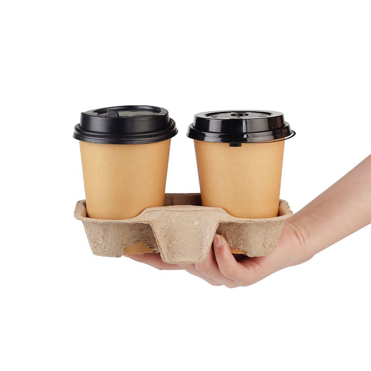 tenedor para llevar de las tazas de café de la sola taza doble de 350g Kraft