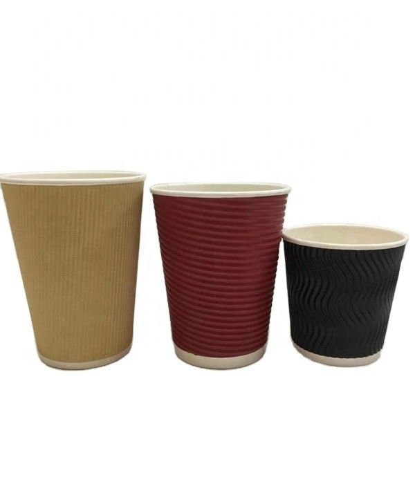 taza disponible de papel del café de la ondulación 8oz biodegradable