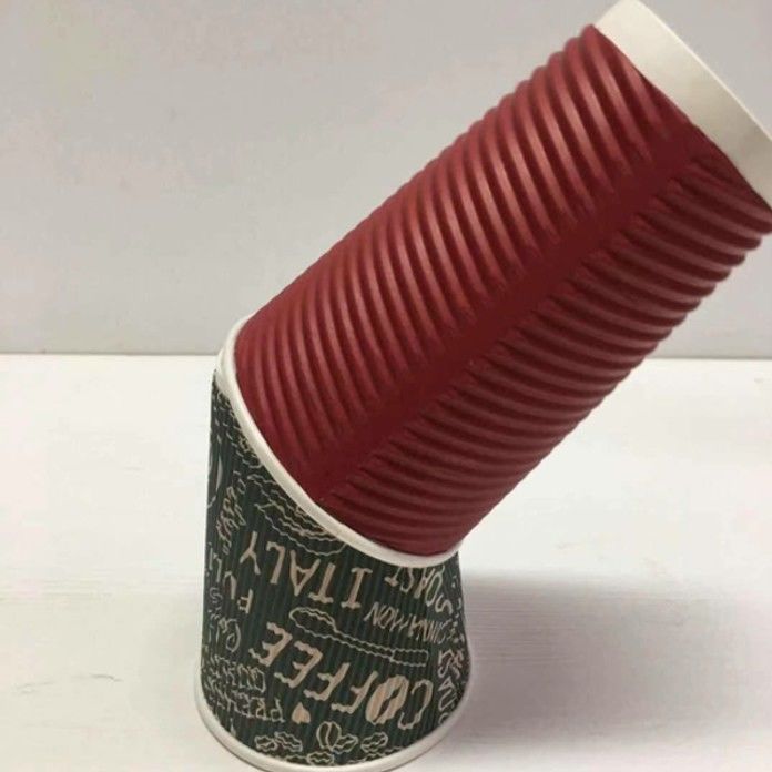 taza disponible de papel del café de la ondulación 8oz biodegradable