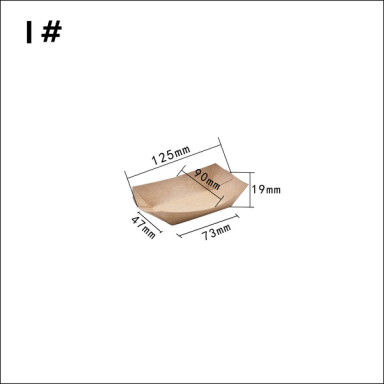 envase de papel del barco de 100 280 530ml Kraft para la flor del arroz del pollo
