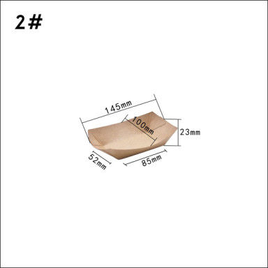 envase de papel del barco de 100 280 530ml Kraft para la flor del arroz del pollo