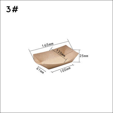 envase de papel del barco de 100 280 530ml Kraft para la flor del arroz del pollo