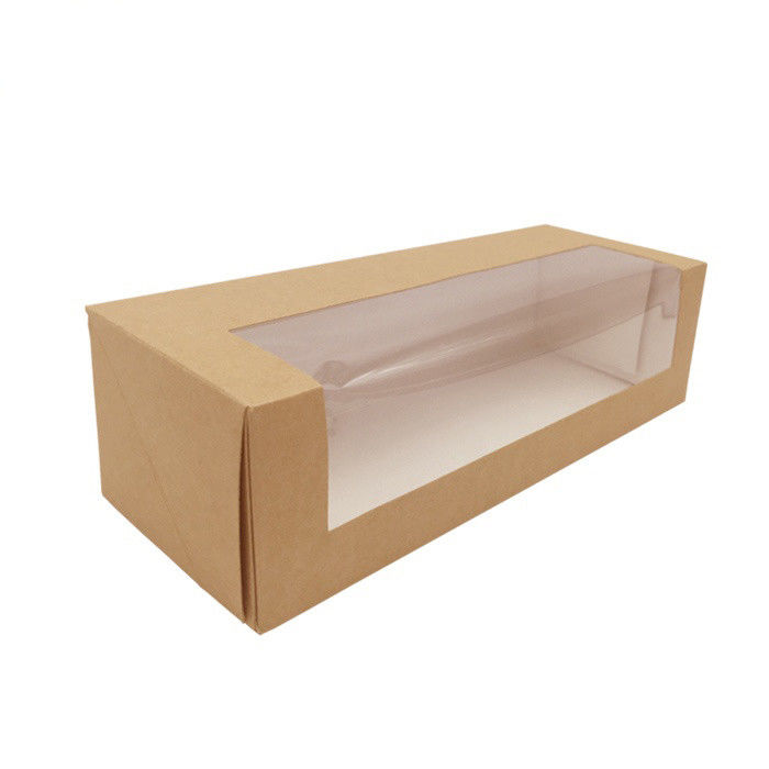 Caja para llevar de papel disponible del sushi de Kraft con la ventana clara ISO9001