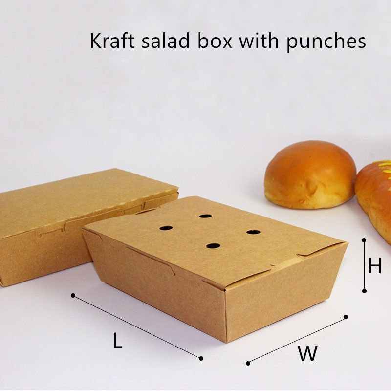 El papel de Kraft de la ensalada se lleva disponible Microwavable de la caja con los sacadores