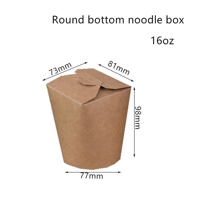 caja disponible de los tallarines de 16oz 26oz 32oz con la parte inferior redonda