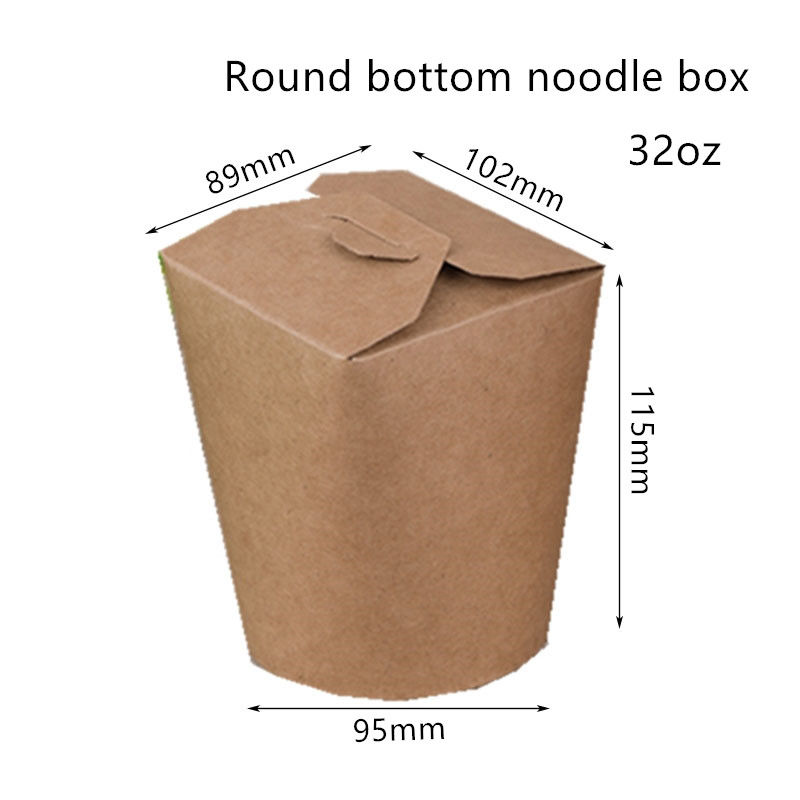 caja disponible de los tallarines de 16oz 26oz 32oz con la parte inferior redonda