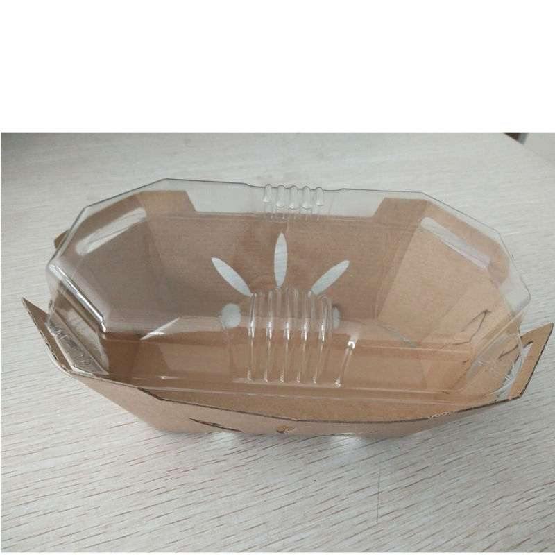 Tapa de papel reciclable del ANIMAL DOMÉSTICO de Tray With de la fruta de 350gsm Kraft