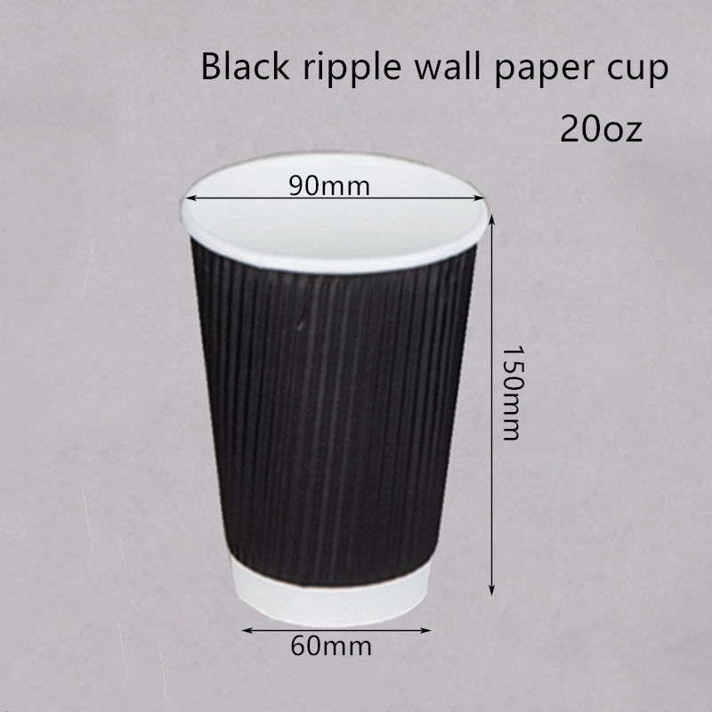 Taza de consumición acanalada del café del papel de 250gsm 300gsm Kraft disponible