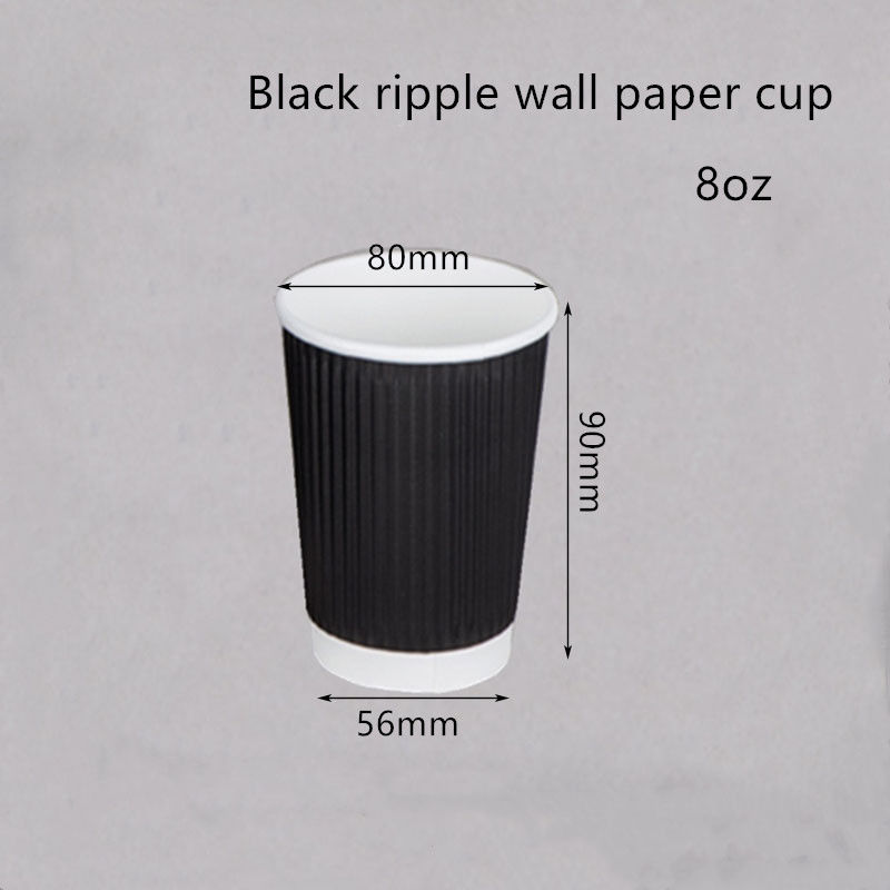 Taza de consumición acanalada del café del papel de 250gsm 300gsm Kraft disponible