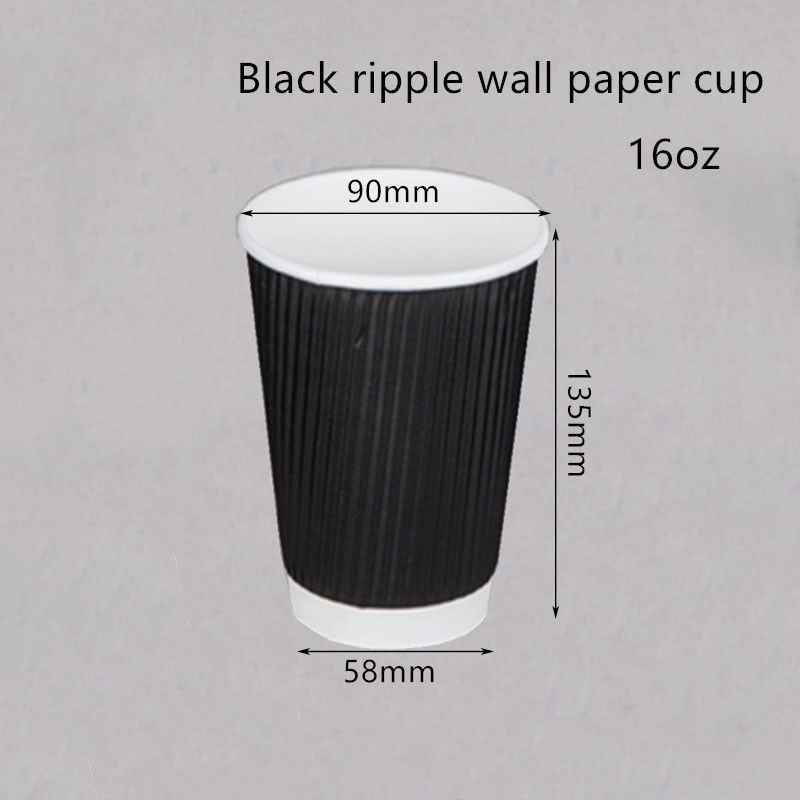 Taza de consumición acanalada del café del papel de 250gsm 300gsm Kraft disponible