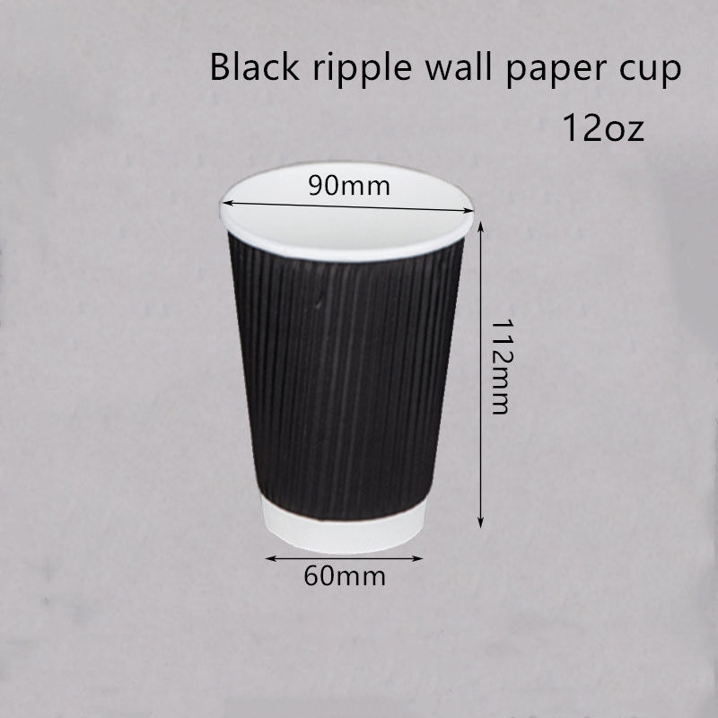Taza de consumición acanalada del café del papel de 250gsm 300gsm Kraft disponible