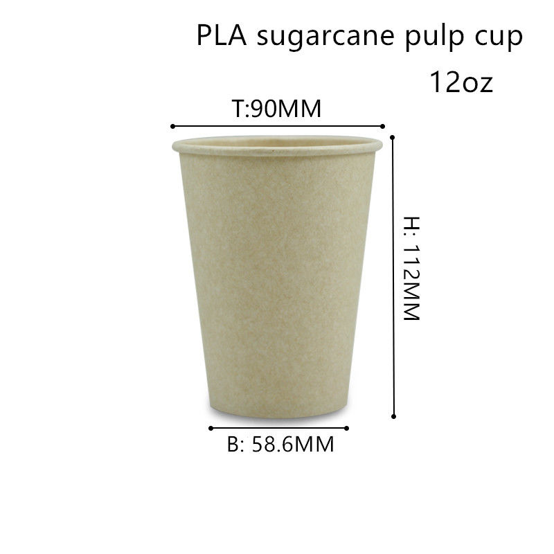 Tazas de consumición de bambú biodegradables del papel del PLA de la fibra ISO9001
