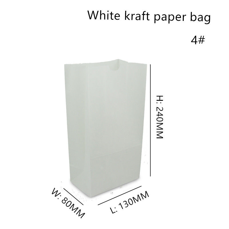 Papel blanco reciclable Carry Bags For Food Packaging de 60gsm 70gsm Kraft