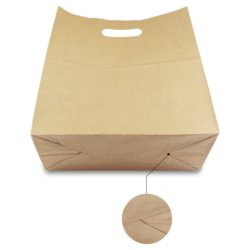 bolsa de papel de 80gsm 100gsm 120gsm Kraft con la manija cortada con tintas