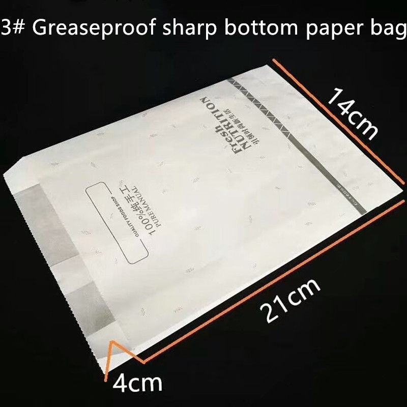 Bolsa de papel para llevar impermeable a la grasa biodegradable disponible el SOS