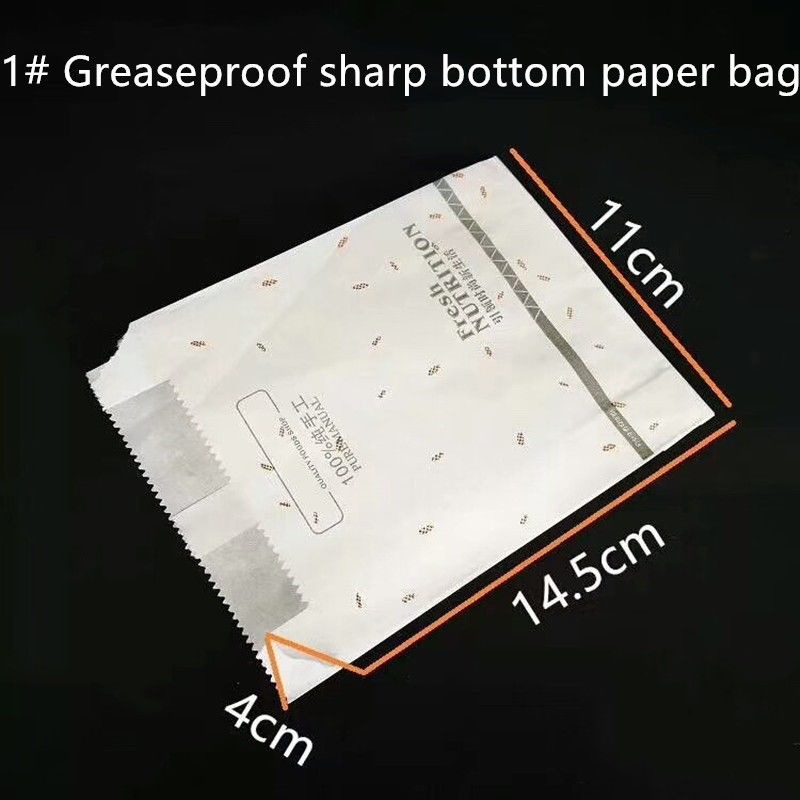 Bolsa de papel para llevar impermeable a la grasa biodegradable disponible el SOS