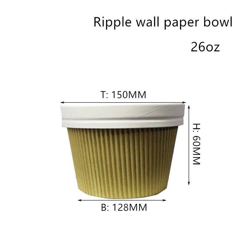 Cuenco termal 350ml 520ml 720ml de la comida de la pared de la ondulación