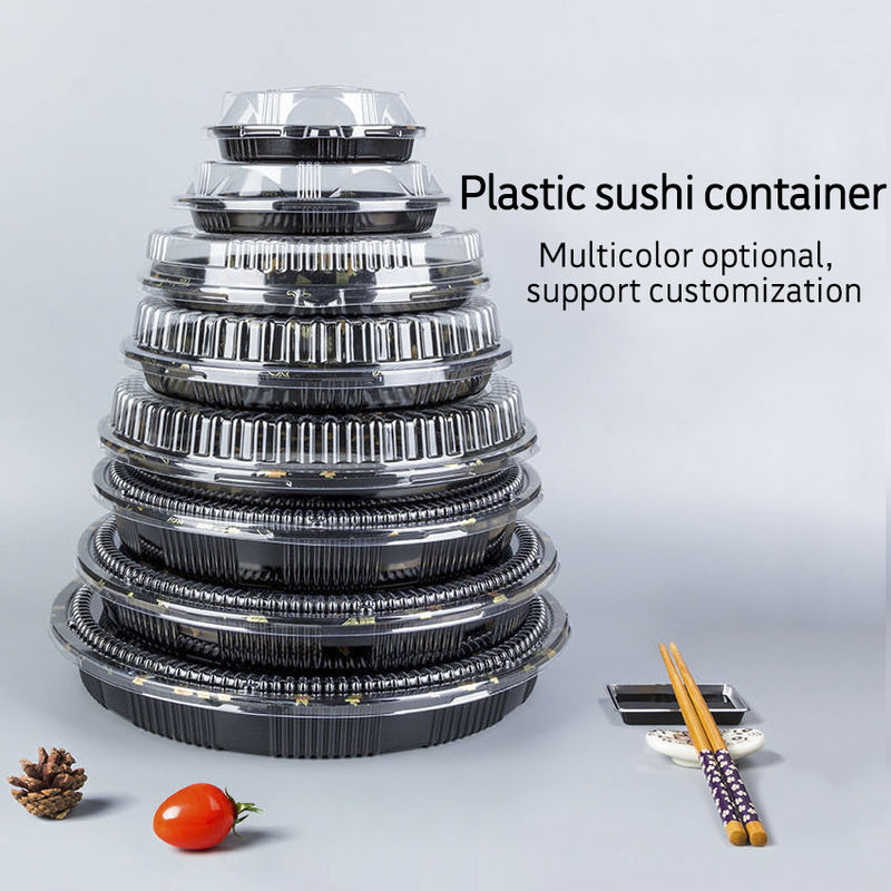 Envases de papel desechables envases biodegradables tapas de pulpa envases de alimentos envases de sushi