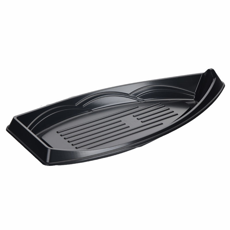 Sushi plástico Tray Stackable Eco Friendly del picosegundo de la forma del barco