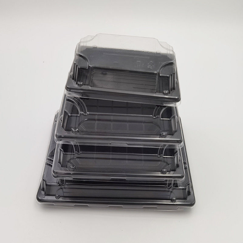 Sushi plástico disponible Tray With Transparent Lid del picosegundo