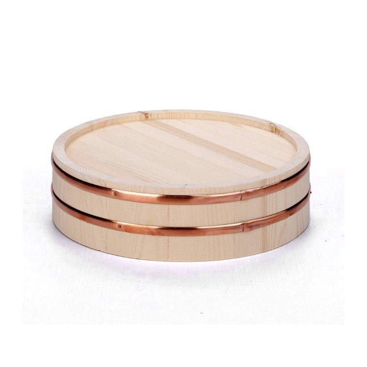 Bol grande de madera del arroz de Hangiri del pino blanco del diámetro los 39cm