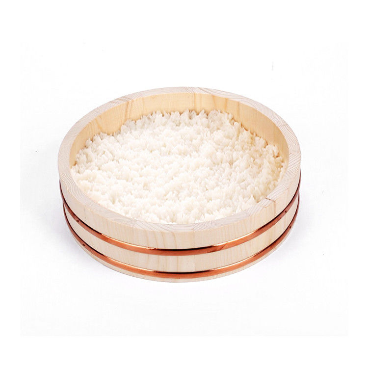 Bol grande de madera del arroz de Hangiri del pino blanco del diámetro los 39cm