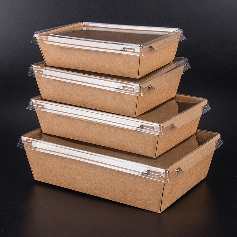 Fiambrera para llevar disponible de Brown Kraft con la tapa del ANIMAL DOMÉSTICO
