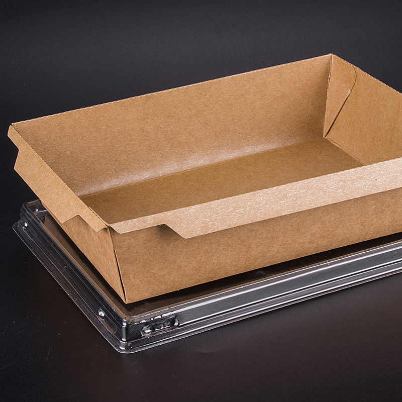 Fiambrera para llevar disponible de Brown Kraft con la tapa del ANIMAL DOMÉSTICO