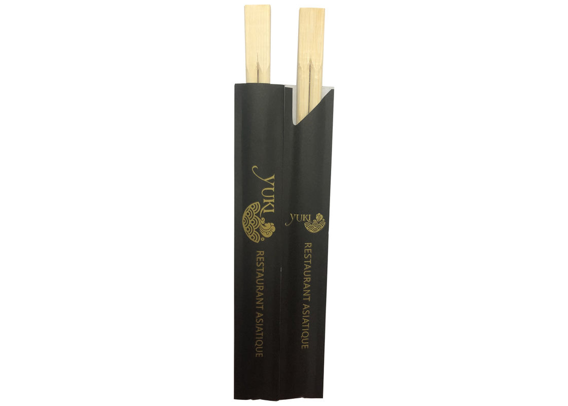 palillos de bambú de los gemelos de los 21cm para el medio embalaje de papel del sushi