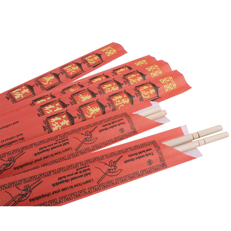 Palillos disponibles de bambú redondos naturales del 100% con la manga semi de papel