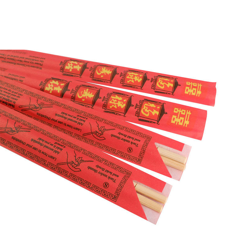 Binhong Limpios de bambú desechables palillos para comida rápida Restaurante palillos redondos medio de papel palillos